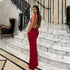 Sleeveless Evening Dress with Big Bow Backless for Gala and Wedding Guest